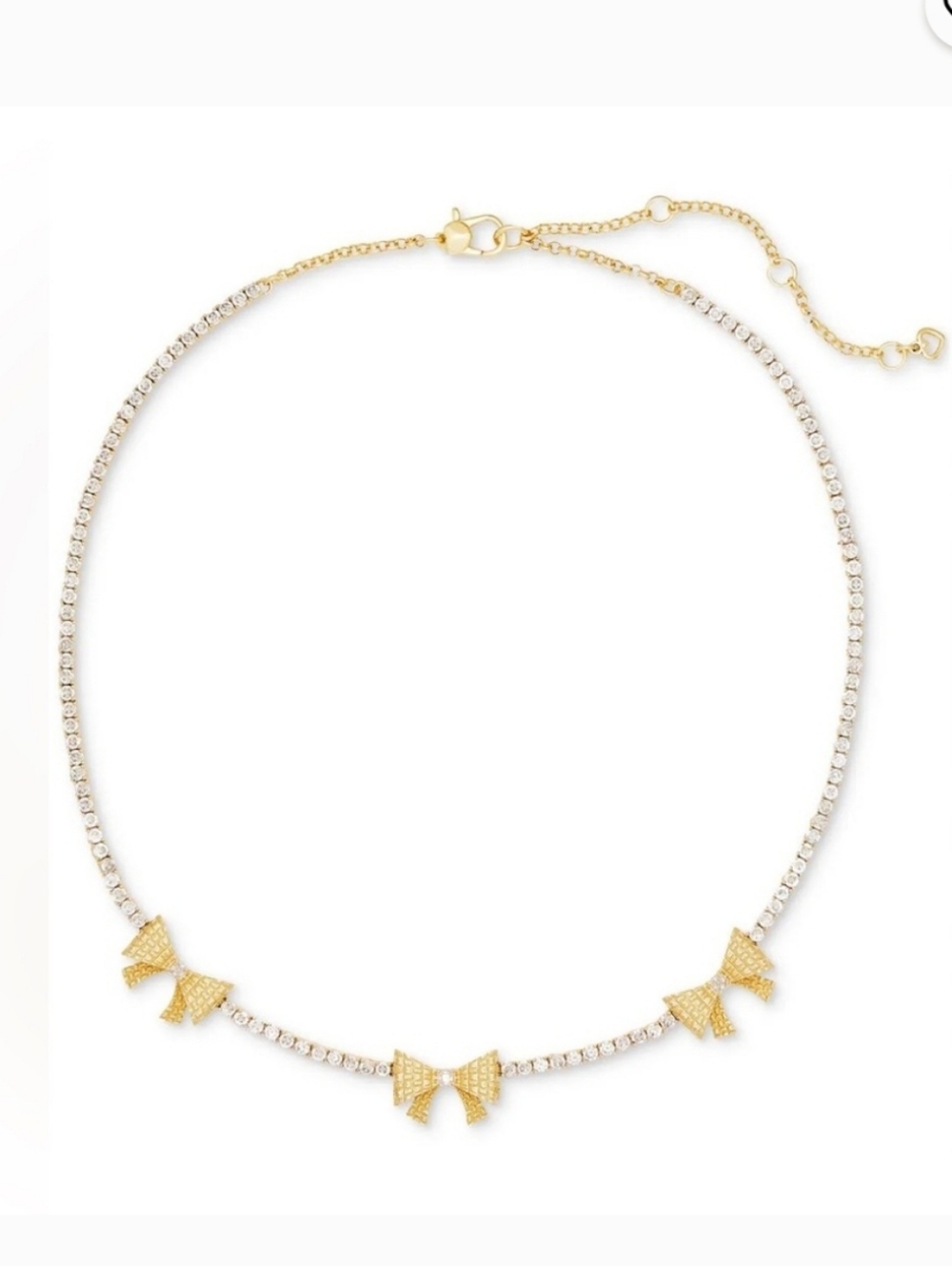 Kate Spade Wrapped In A Bow Tennis Necklace